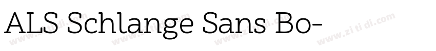 ALS Schlange Sans Bo字体转换